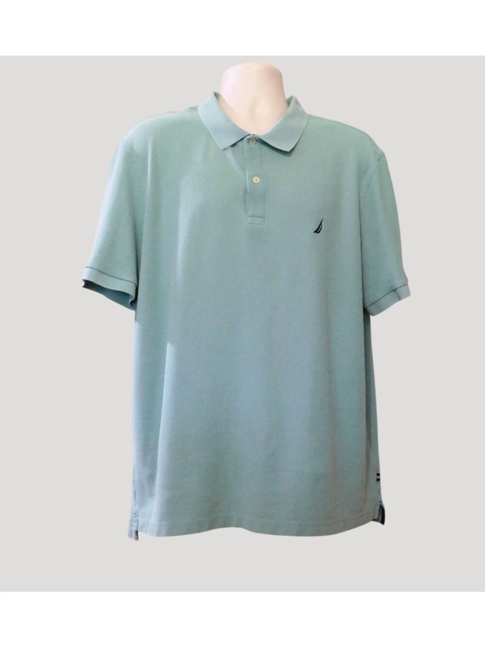 Nautica Performance Deck Polo Shirt XXL Green Classic Fit Cotton Polyester